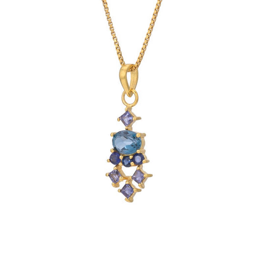 Manon Topaz, Sapphire & Iolite Pendant