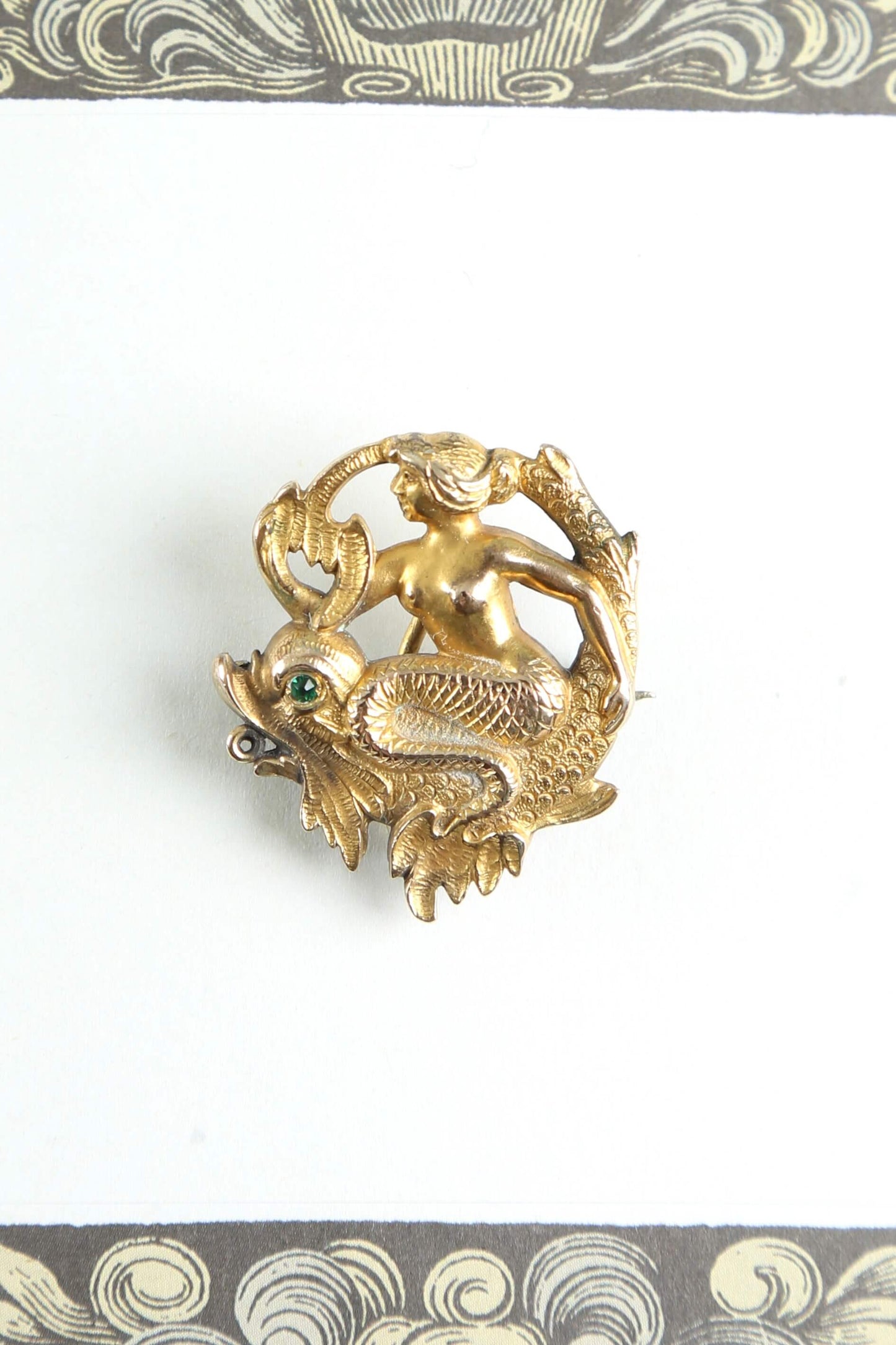 1880's Golden Mermaid Brooch