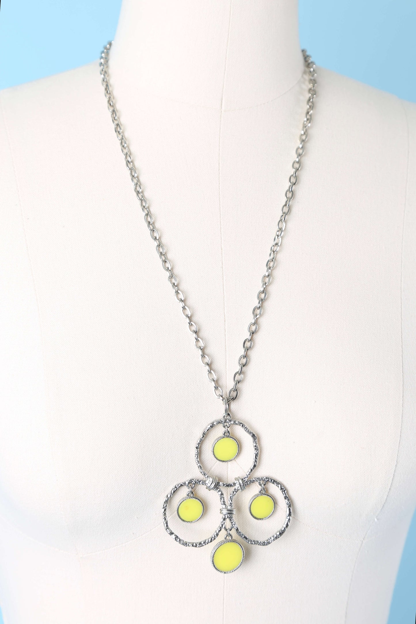 1960's Citron Disc Pendant