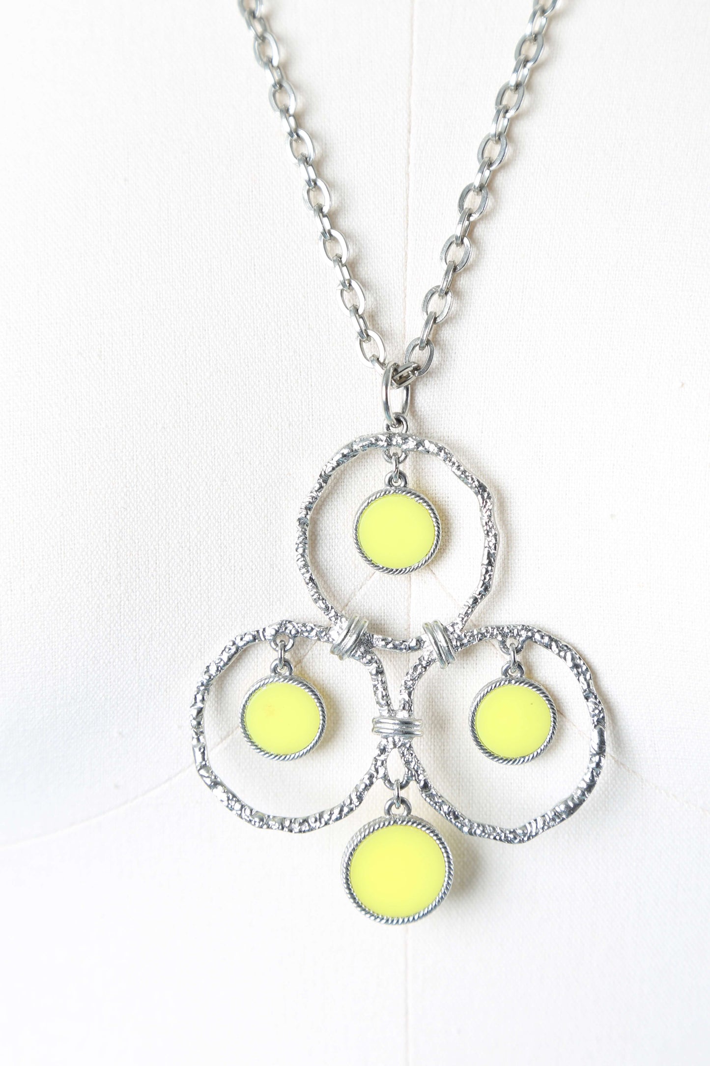 1960's Citron Disc Pendant