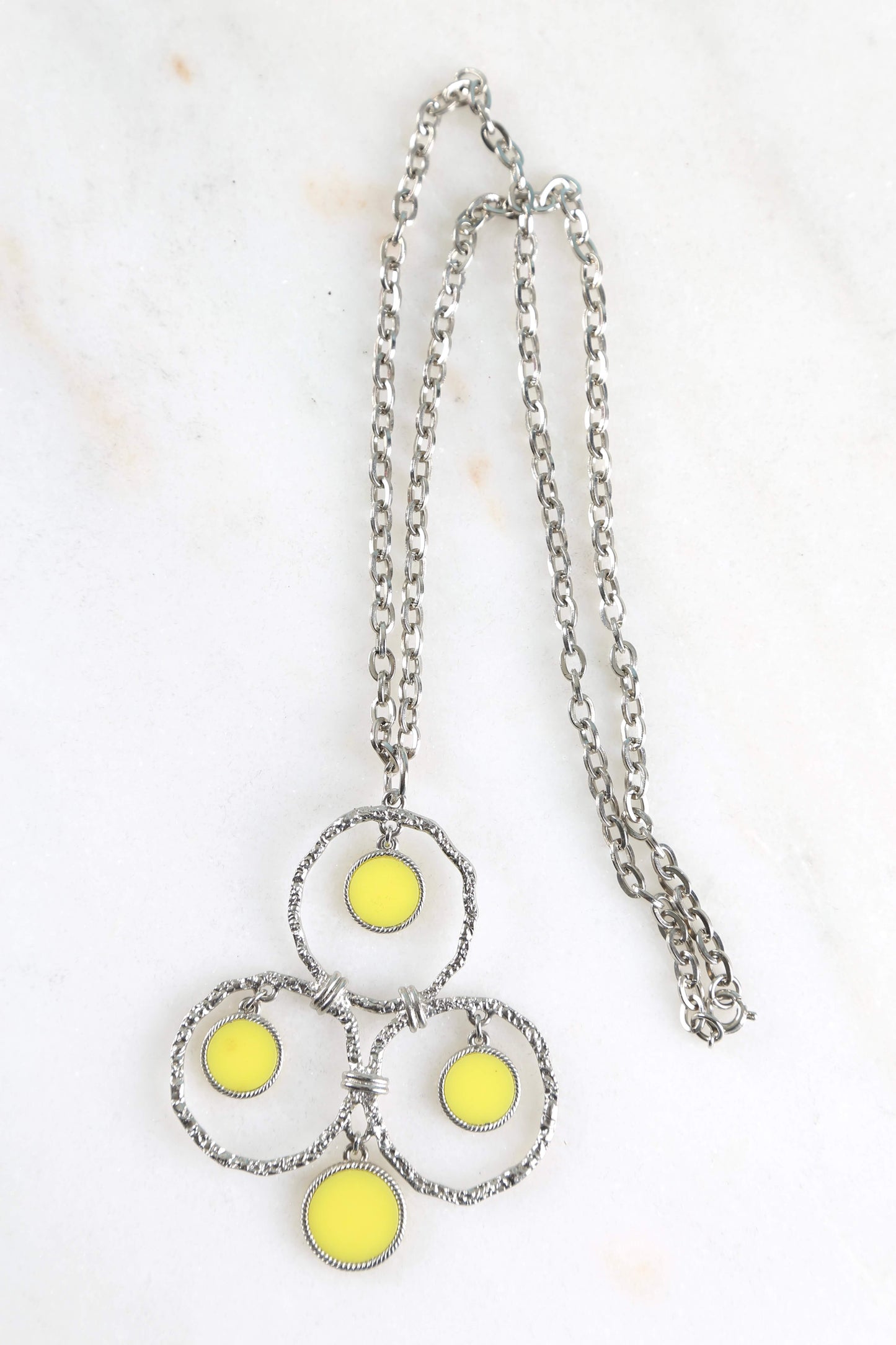 1960's Citron Disc Pendant