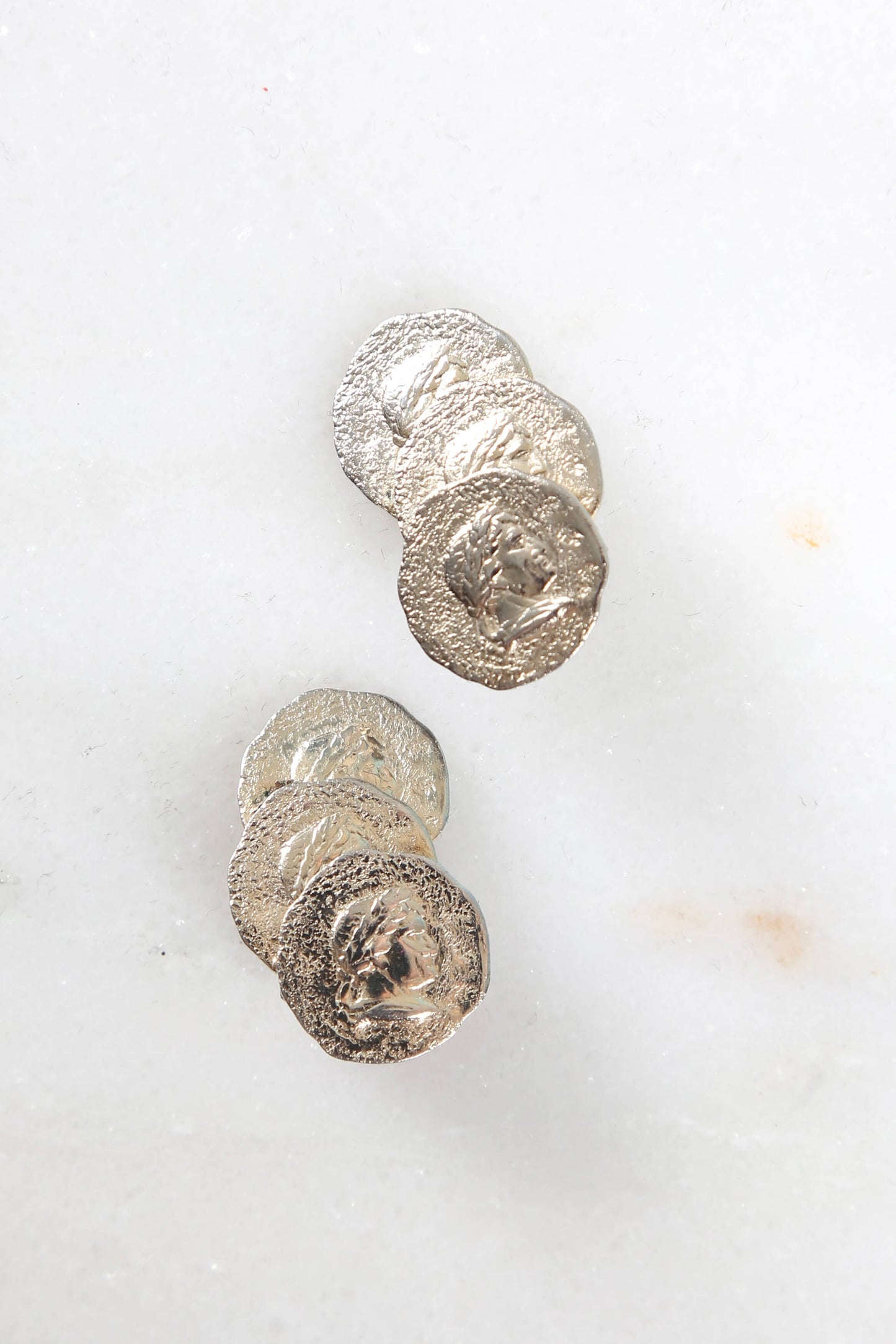 1960s Roman Coin Clip Earrings