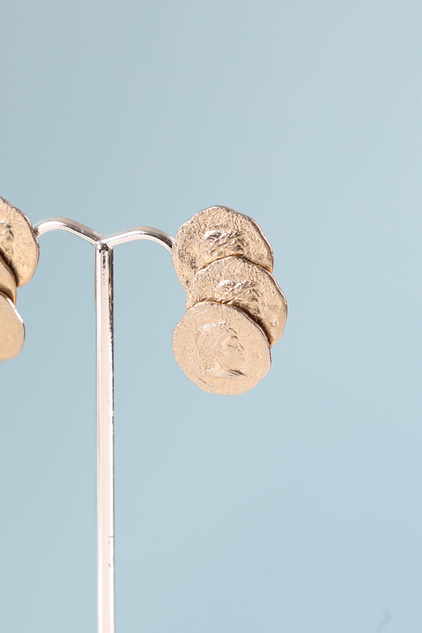 1960s Roman Coin Clip Earrings