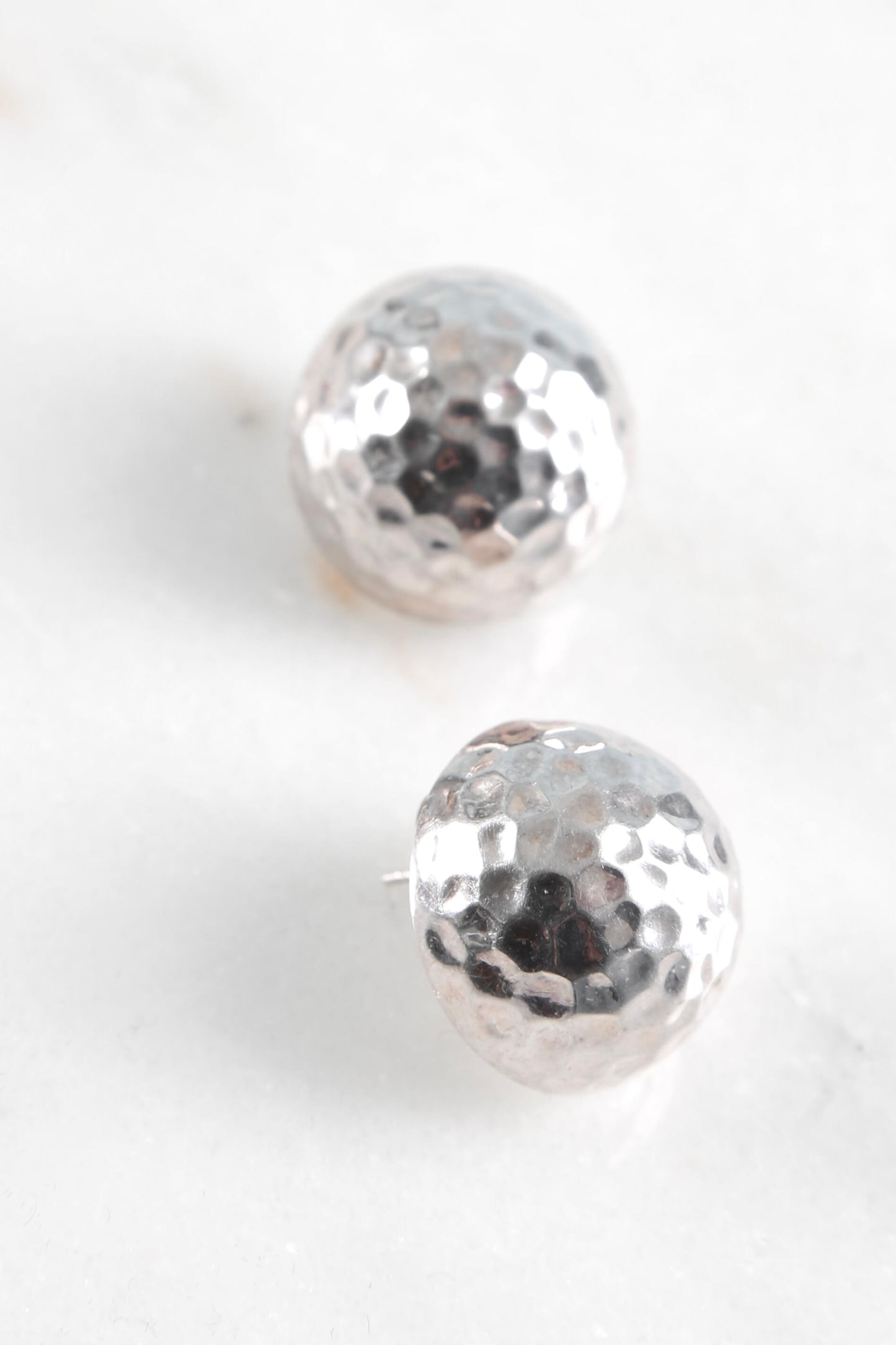 1980s Sterling Silver Dome Earrings