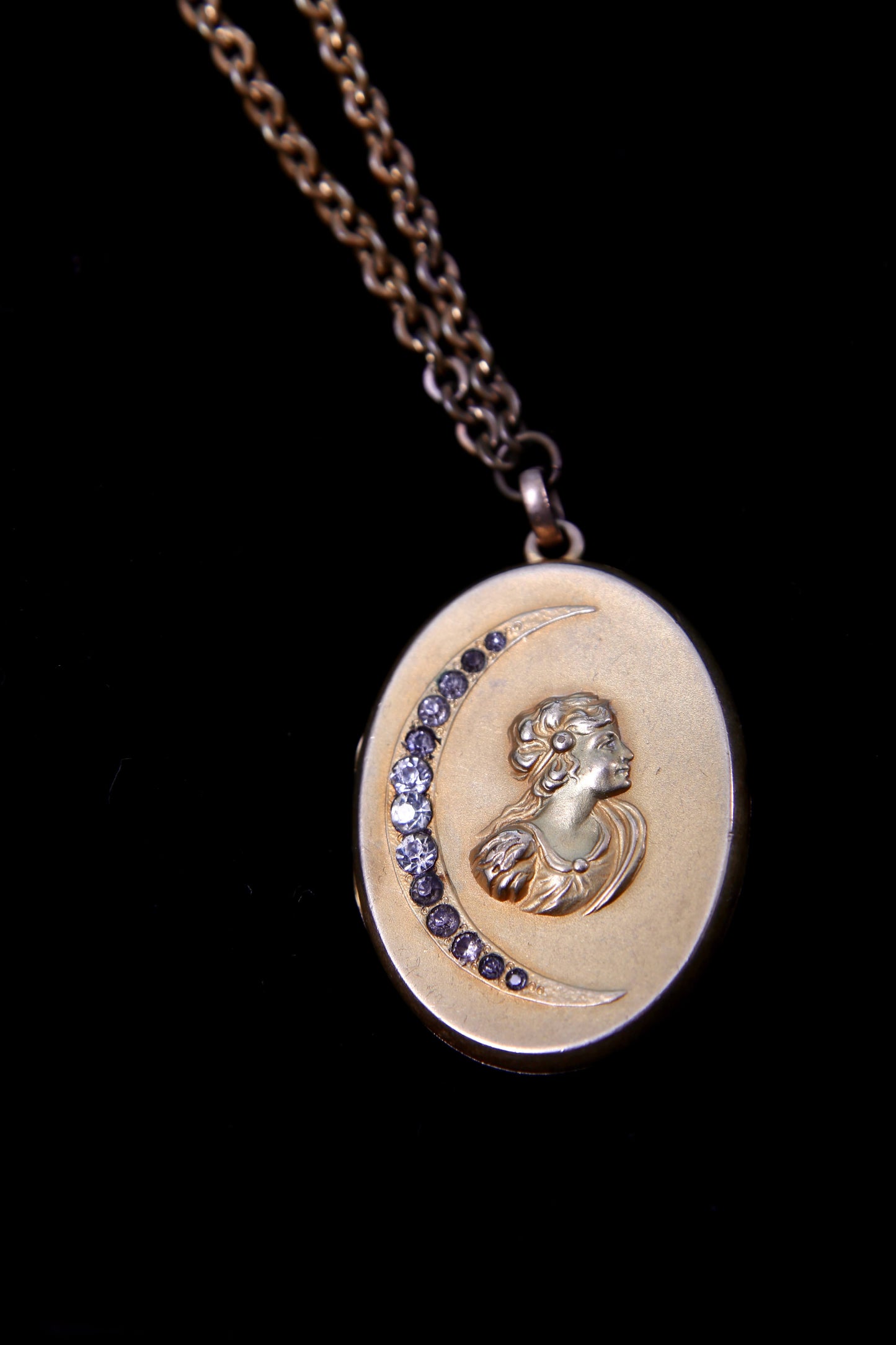 1900's Lady of the Crescent Moon Locket