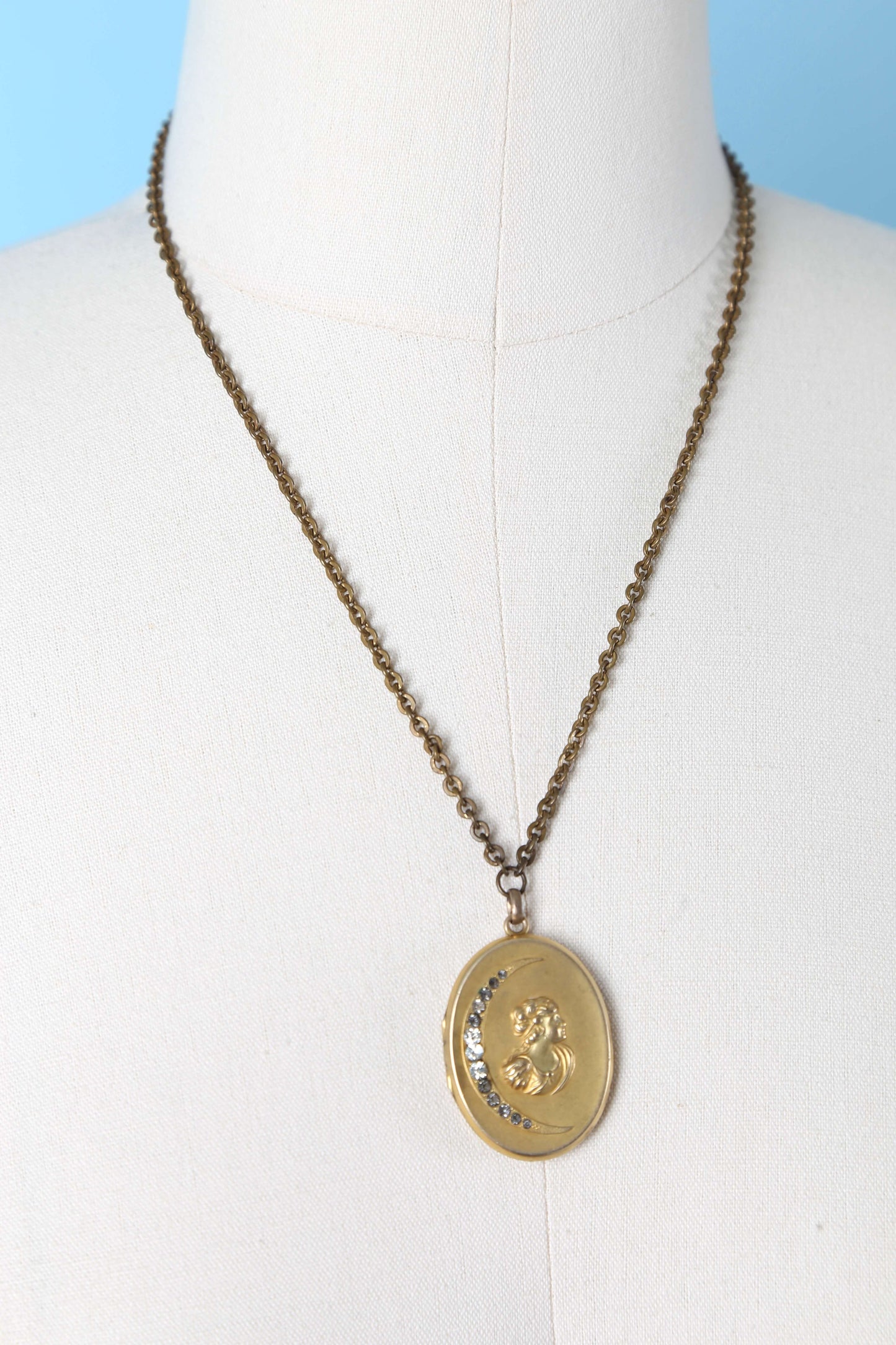 1900's Lady of the Crescent Moon Locket