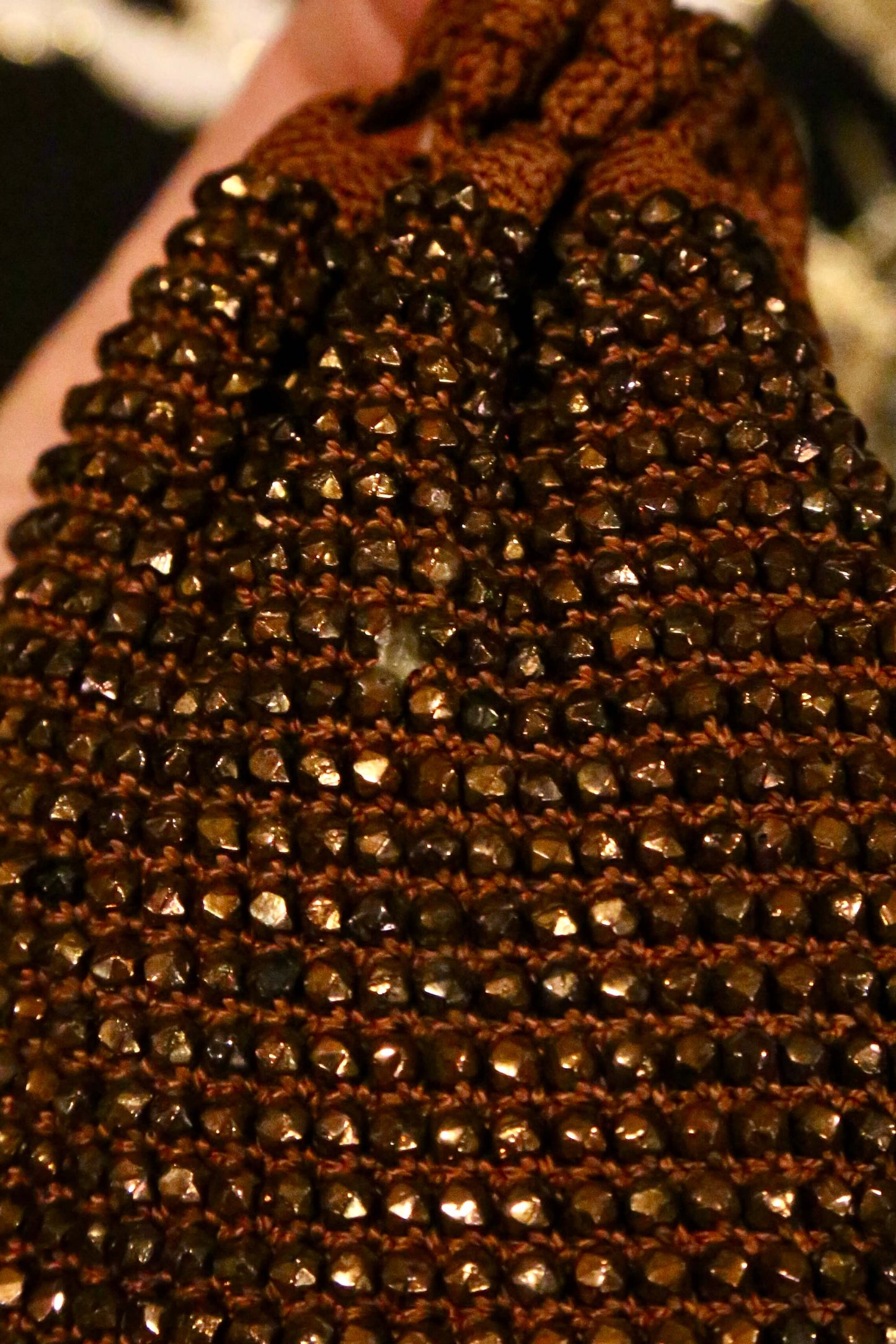 1920's Copper Beaded Reticule Purse