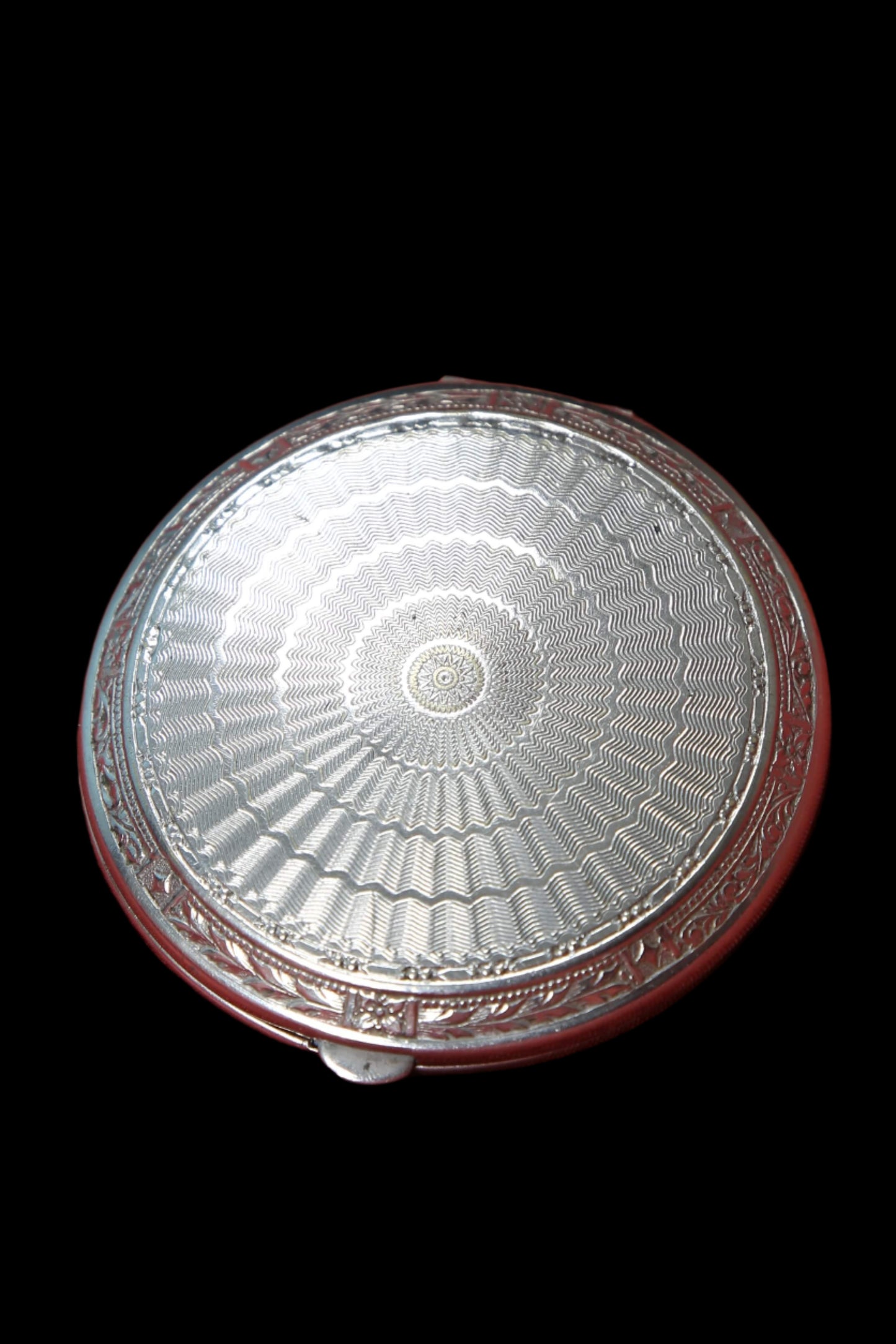 1930's Guilloché Powder Sifter Compact